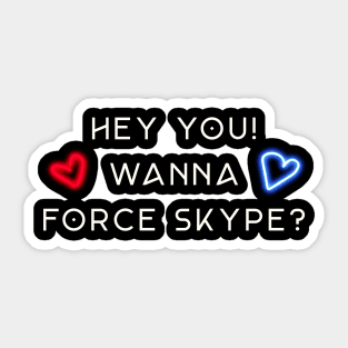 Force Skype: Neon Style Sticker